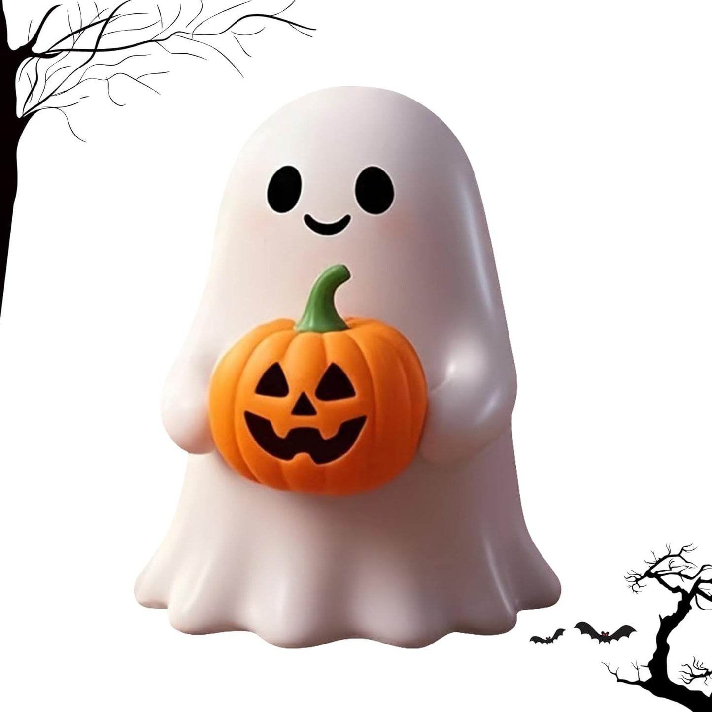 Halloween Ghost Figurine -7.5In Wall-Mounted Ghost Decorations, Cute Ghost Statue for Home, Desk, Party Porch Decor & Wall Decorations for Halloween