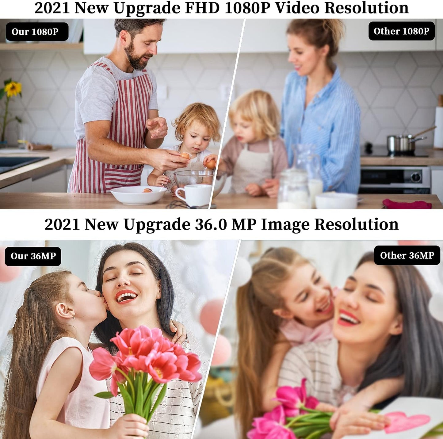 Digital Camera, FHD 1080P 36.0 MP Vlogging Camera Rechargeable Mini Camera Kids Camera Pocket Camera with 32GB SD Card 16X Digital Zoom, Compact Portable Camera for Kids Students Teenager-Brown